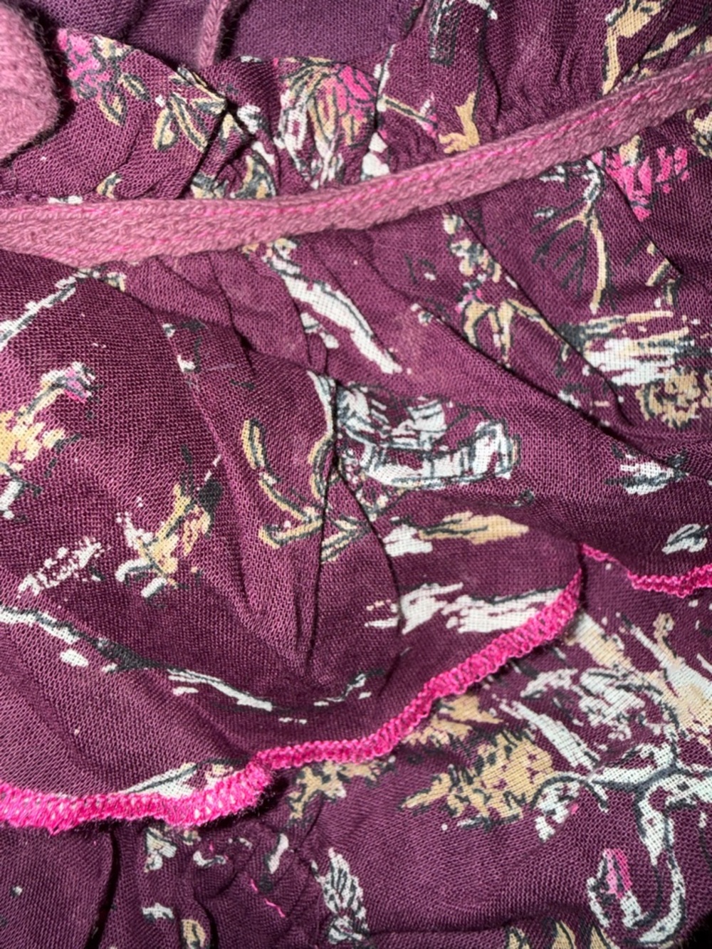 Free People Tangled Lights Ruffle Pajamas Plum - Picture 6 of 11